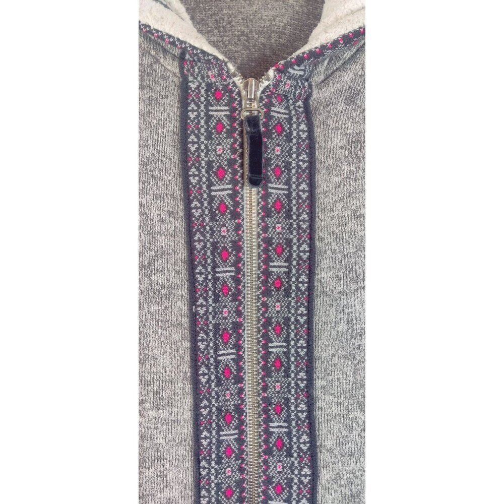 Nordic Cardigan Hoodie by American Eagle Outfitters Ski Skater Cottage Faux Flee - Picture 8 of 9